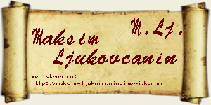 Maksim Ljukovčanin vizit kartica